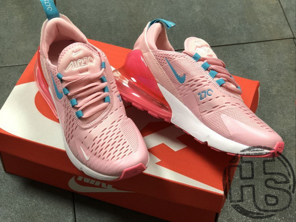 nike air max 270 flyknit pink white