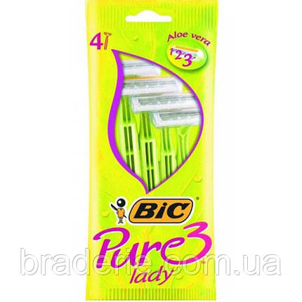 Жіночий одноразовий верстат BiC Pure 3 В упаковці 4 шт., фото 2