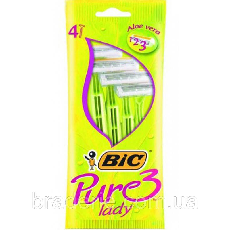 Жіночий одноразовий верстат BiC Pure 3 В упаковці 4 шт.