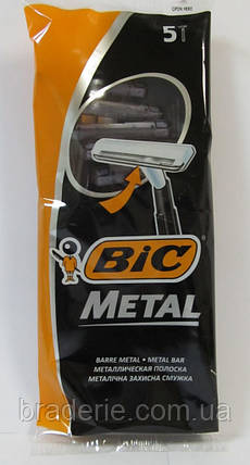 Чоловічий одноразовий верстат BiC 1 Metal В упаковці 5 шт., фото 2