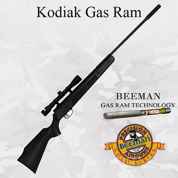 Пневматична гвинтівка Beeman Kodiak Gas Ram з газовою пружиною і ОП 4х32