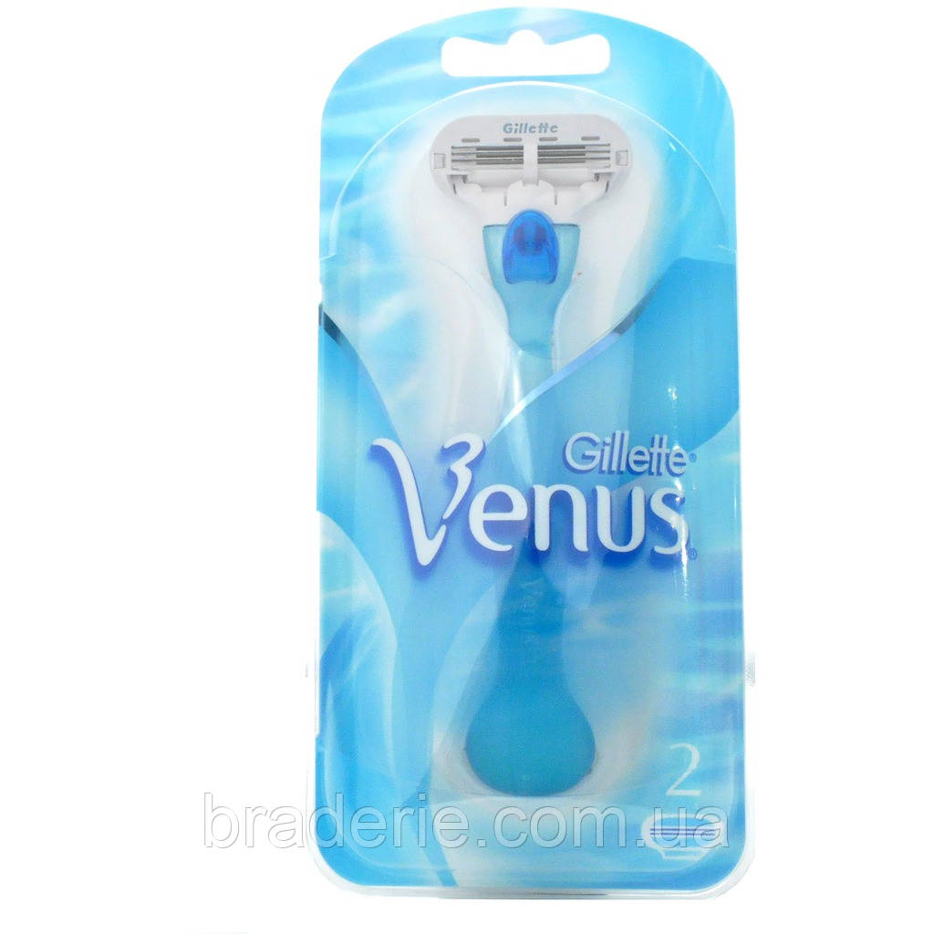 Жіночий верстат для гоління Gillette Venus з двома змінними касетами
