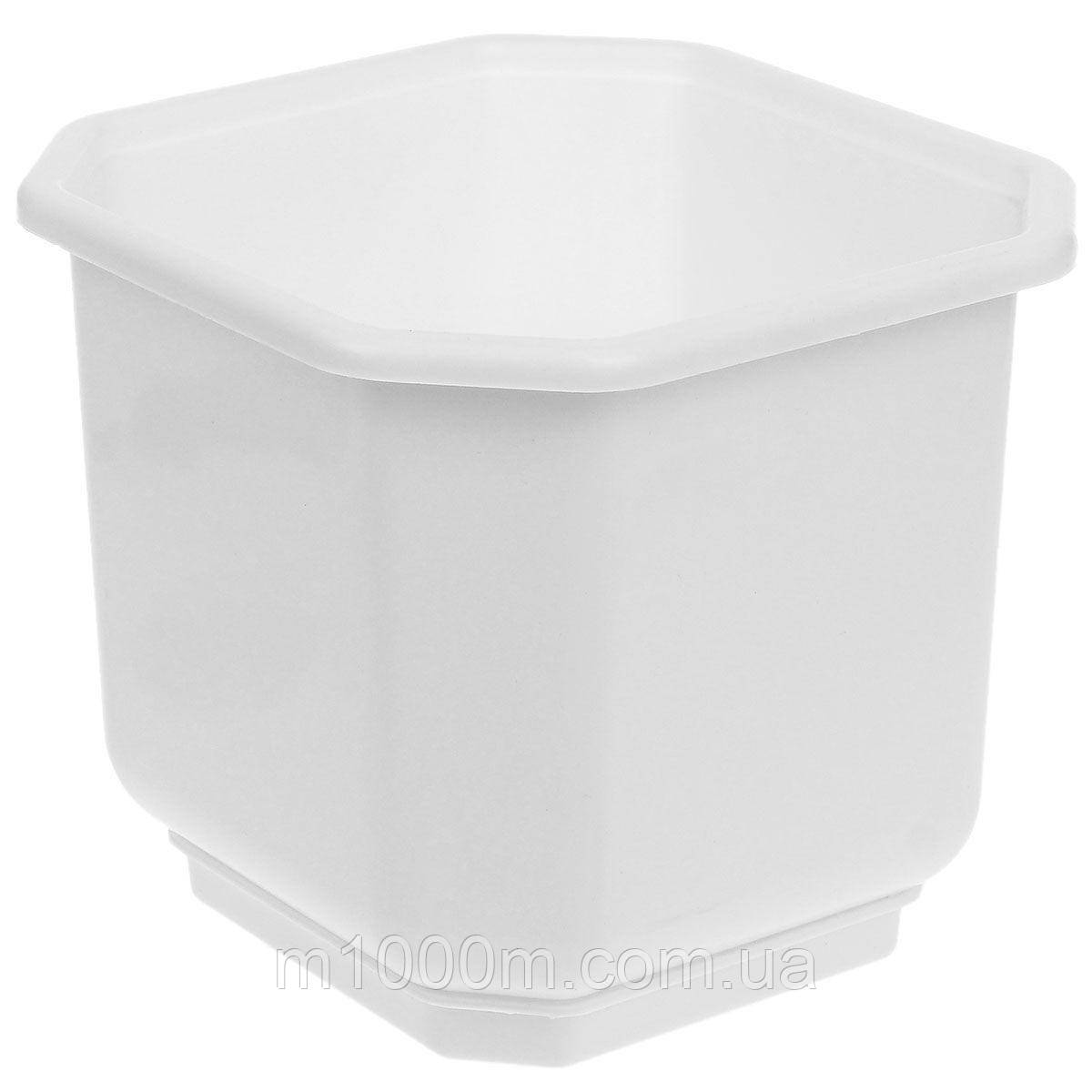 Вазон Дама 12*12 см. 0,8 л. (З тарілочкою)