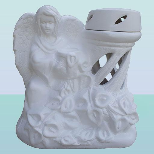 Керамічна лампада Ангел з калами