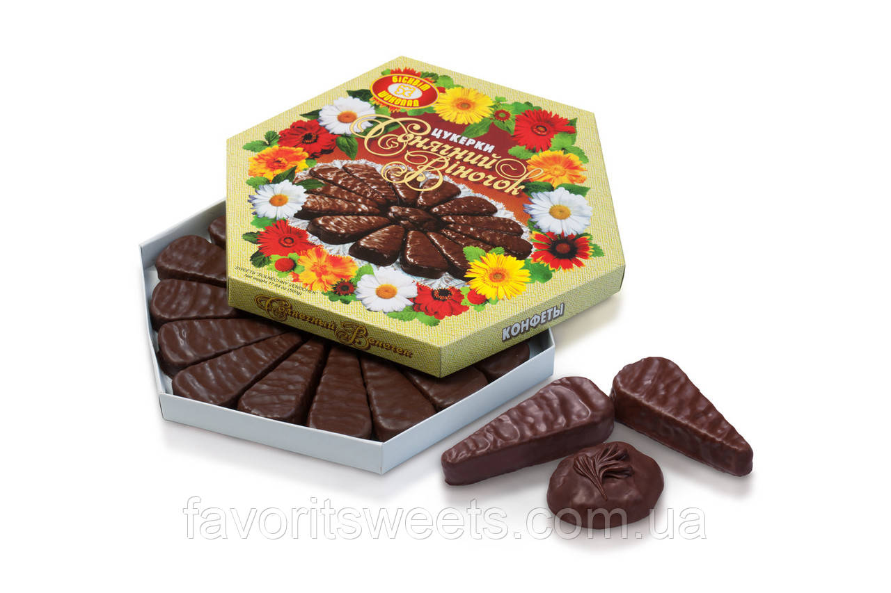 Цукерки в коробці "Сонячний віночок" (500 г)