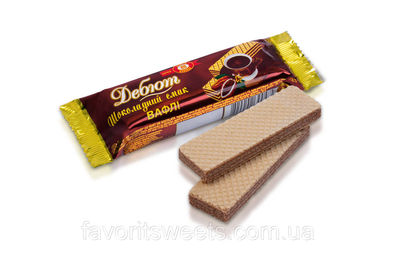 Вафлі "Дебют" шоколадний смак (32 р), фото 1