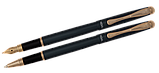 Набір ручок (перо+ролер) чорний в подарунковому футлярі Regal, фото 2
