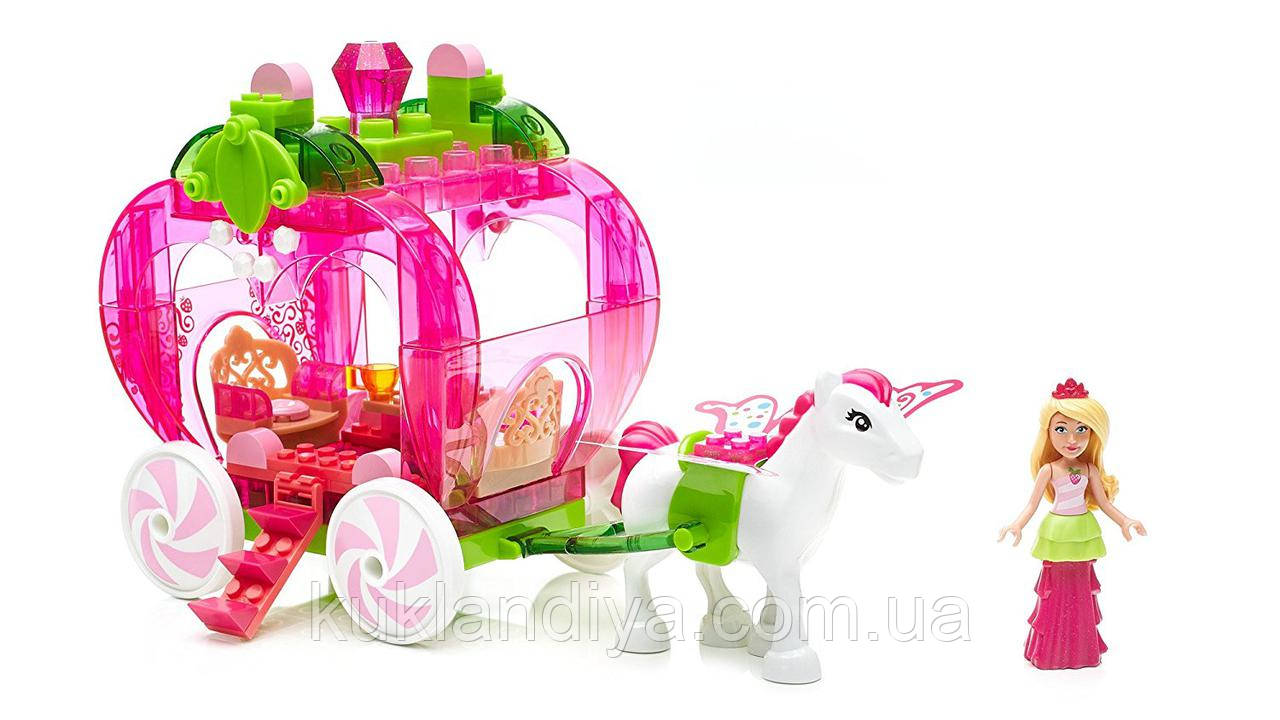 Конструктор Барбі Дрімтопія карета-полуничка — Mega Bloks Barbie