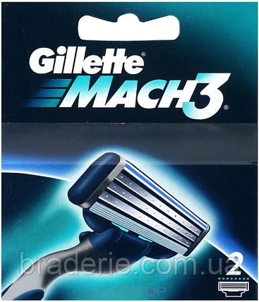 Змінні касети для гоління Gillette Mach 3 2 шт., фото 2