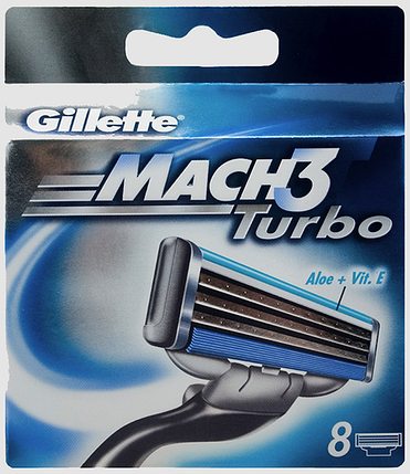 Змінні касети для гоління Gillette Mach 3 Turbo 8 шт., фото 2