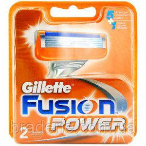 Змінні касети для гоління Gillette Fusion Power 2 шт., фото 2