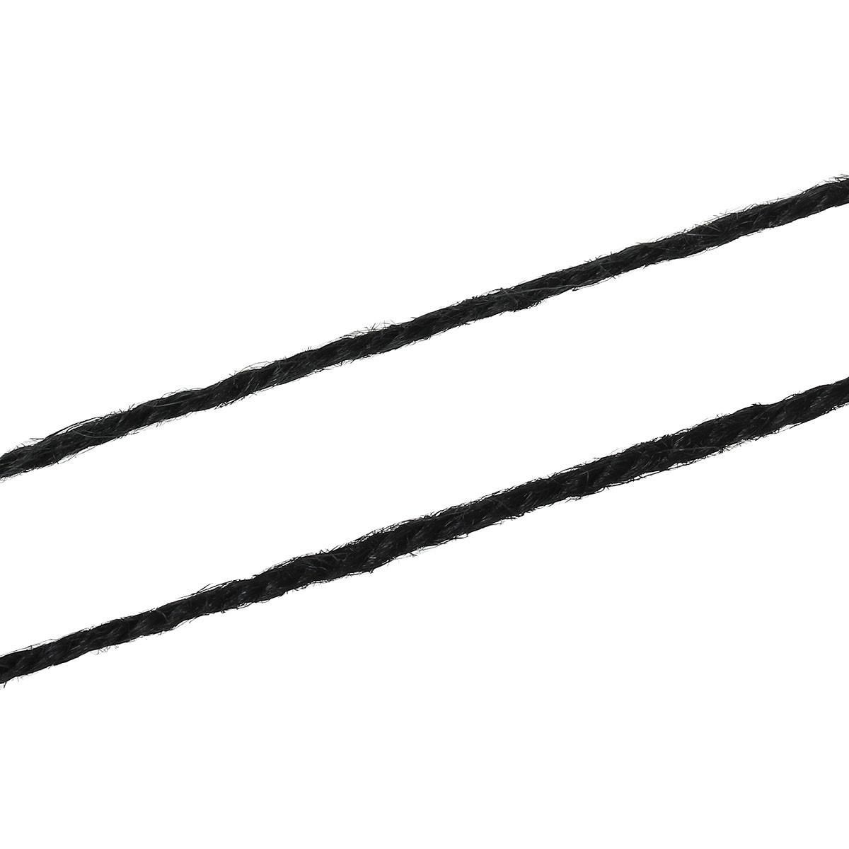 Джут, Шнур, Нитка, Круглий, для Біжутерії, 2 mm, Чорний, фото 1