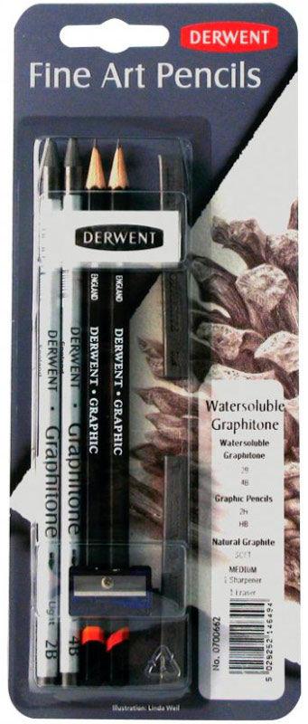 Набір для графіки Derwent Watersoluble Graphitone 8 шт 700662