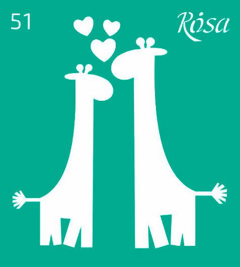 Трафарет самоклейка багаторазовий 9*10 см Rosa Talent No51 3625151