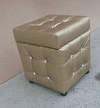 Пуфик у передпокій із шухлядою з декоративним камінням, фото 9