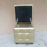 Пуфик у передпокій із шухлядою з декоративним камінням, фото 7