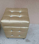 Пуфик у передпокій із шухлядою з декоративним камінням, фото 4