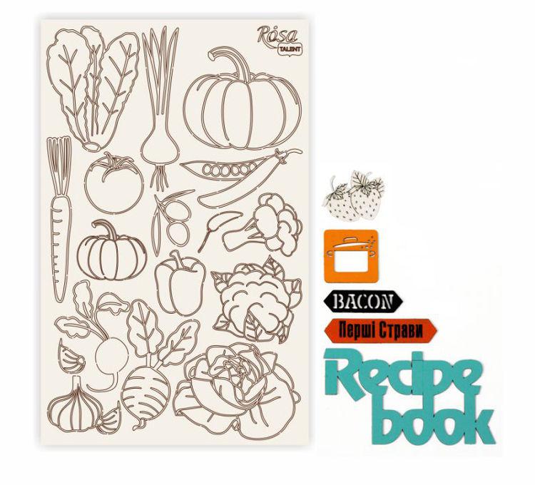 Чіпборд для скрапбукінгу 126*200 мм Recipe book 3 білий 94232069
