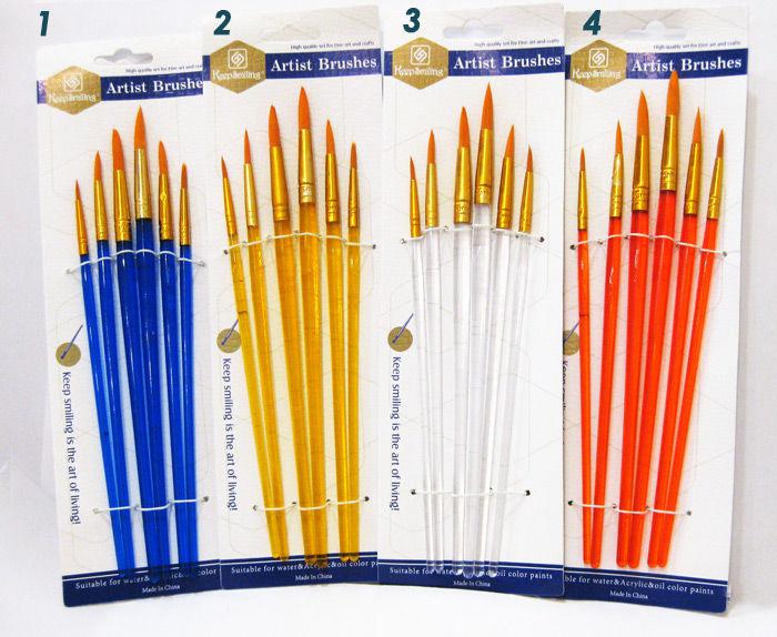 Набір пензлів 6шт. KeepSmiling Camis синтетика 577-6RB, фото 1