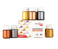 Акрил фарби Rosa Talent набір 6кол по 20мл металік 90747259