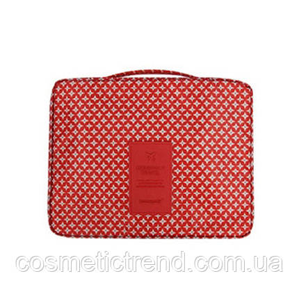 Косметичка/несесер жіноча дорожня Trevel Season Bag Red Star (червона з малюнком), фото 2
