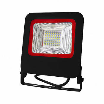EUROELECTRIC LED SMD Прожектор чорний з радіатором NEW 50W 6500K