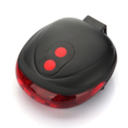 Ліхтар на велосипед задній 5 LED 2 лазери, червоний (003550), фото 1