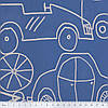 Синие бумажные немецкие обои 304491, в детскую маленького мальчика, с мультяшными машинками и самолетиками, фото 10