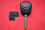 Корпус ключа Toyota Prado 120, Corolla лезо Toy43 + 2 кнопки Гума, фото 2