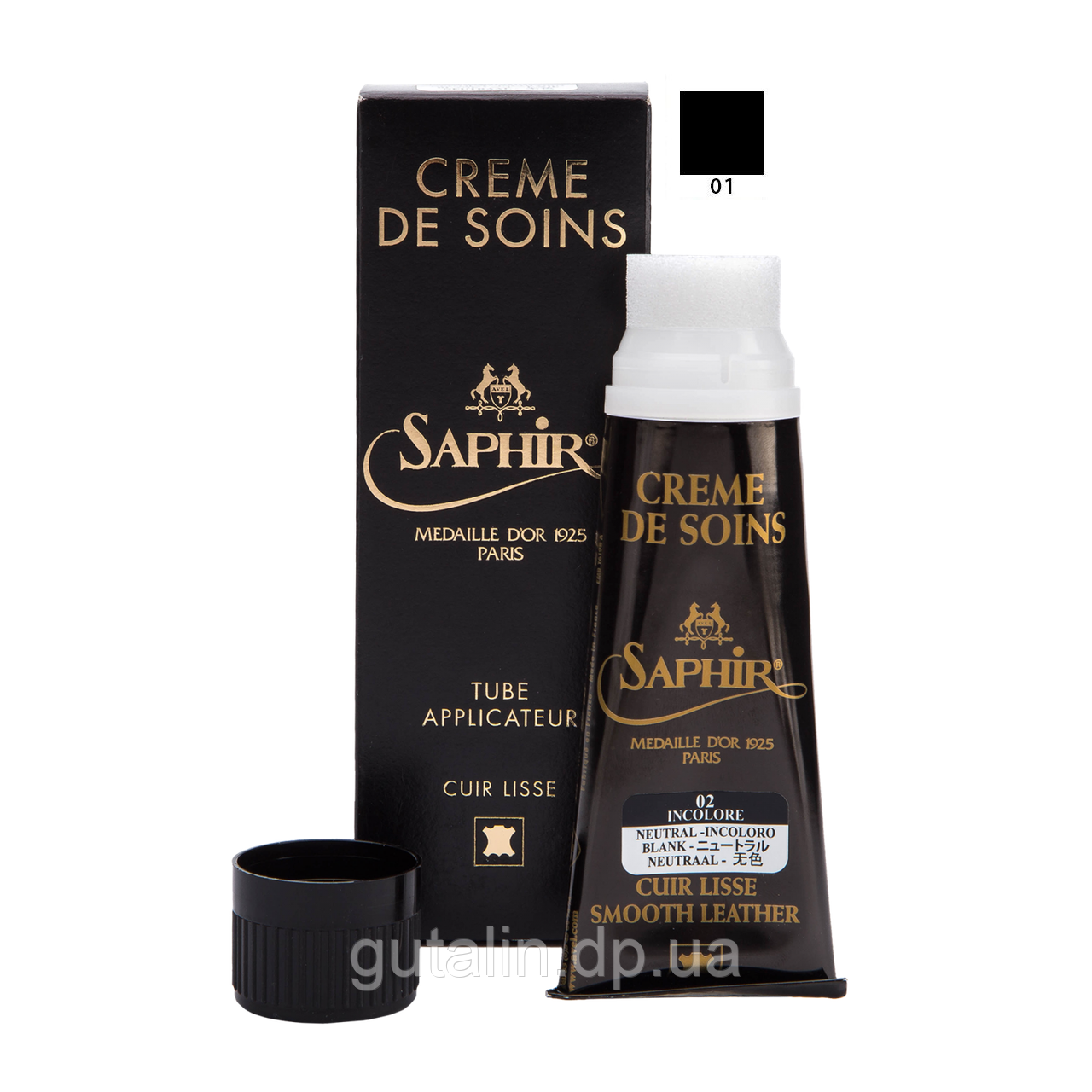 Крем Для Гладких Шкір Saphir Medaille d'or Creme de Soins колір чорний (01) 75 мл