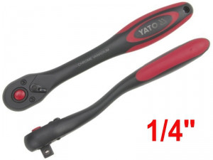 Трещотка 72 зубца 1/4" 144 мм  YATO