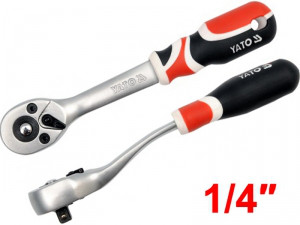 Тріскачка з вигнутою ручкою 1/4" YATO 155 мм