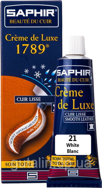 Крем класу люкс для взуття Saphir Creme De Luxe 1789 колір білий (21) 50 мл