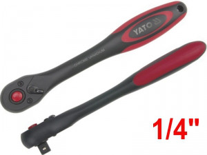 Трещотка 72 зубца 1/4" 144 мм, YATO