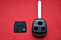Ключ Toyota Camry, Auris, Corolla лезвие TOY43 + 3 кнопки Резина
