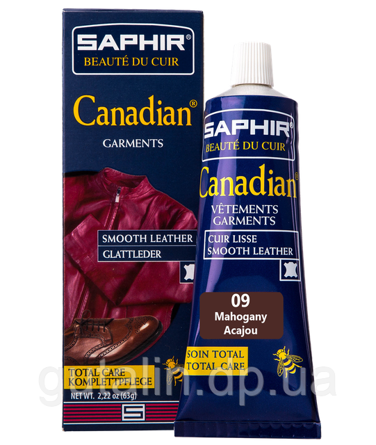 Крем-фарба з захисними властивостями Saphir Canadian 75 мл колір махагон (09)