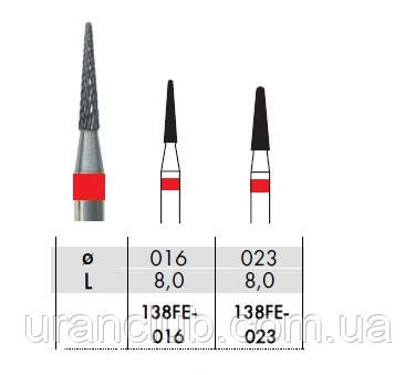 Фреза твердосплавна зуботехнічна HF138FE-023