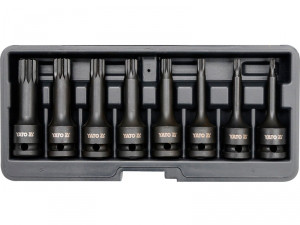 Набір ударних головок-біт 1/2" SPLINE M5 — M18 YATO 8 шт.