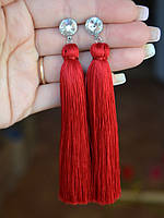 Новые вечерние серьги с кистями