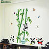 Наклейка на стену, виниловые наклейки, украшения стены наклейки "Панды на бамбуке :)" 1м25*1м10см(лист60*90см), фото 4