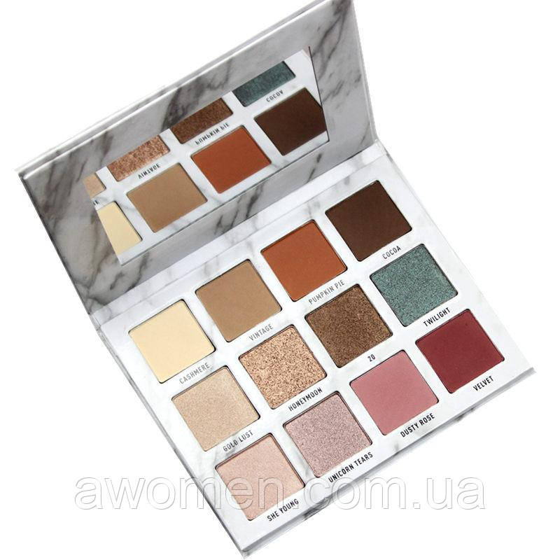 Тіні для очей VENUS MARBLE EYESHADOW PALETTE 12 кольорів, фото 1