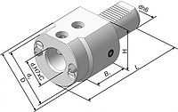 VDI для инструмента с цилиндрическим хвостовиком 291.342.132
