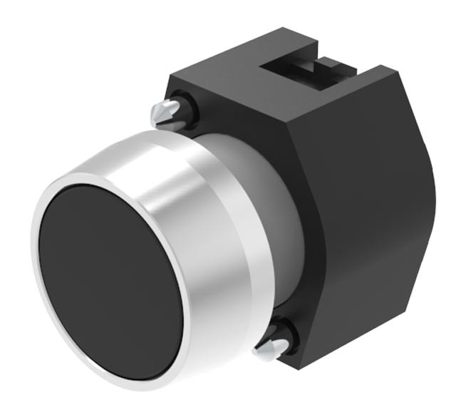 Кнопка керування натискна без фіксації 10 А, чорна