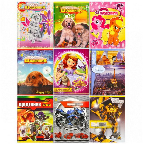 Щоденник А5 у м'якій кольоровій обкладинці, 40 аркушів