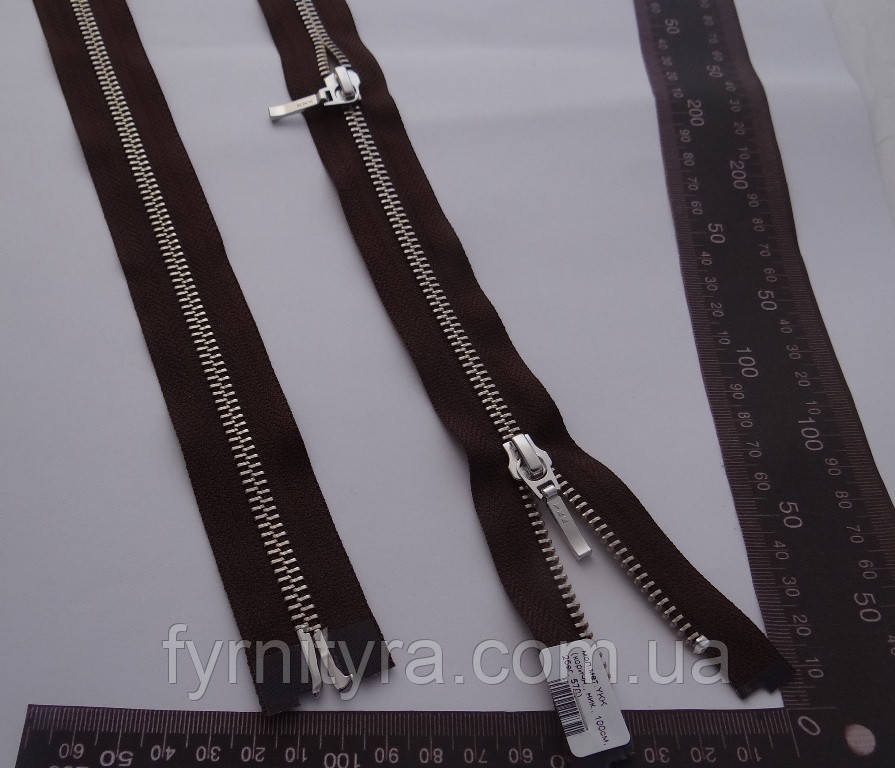 Метал YKK 100cm 570 коричневий 2 біг No5 нікель, фото 1