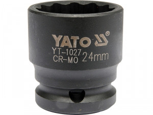 Головка торцева ударна YATO 12-гранна 1/2" 24 мм