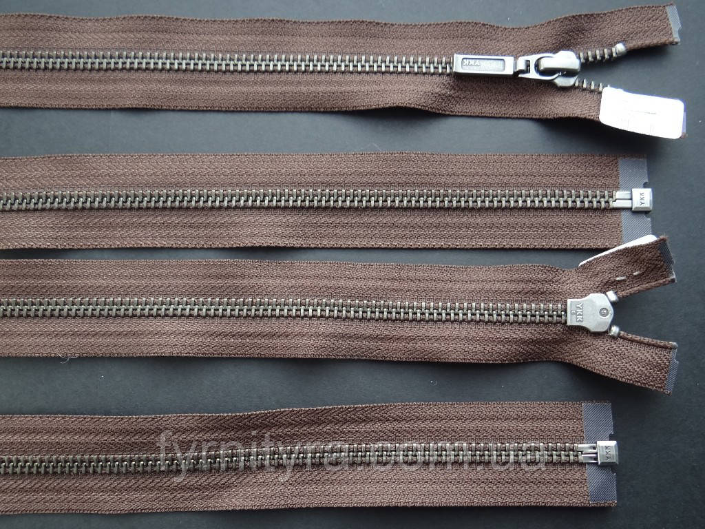 Метал YKK 70 cm, 80cm 570 коричнева 1 біг No5 ст. нікель, фото 1