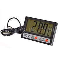 Термометр цифровий з виносним датчиком та годинником живлення від батарейки