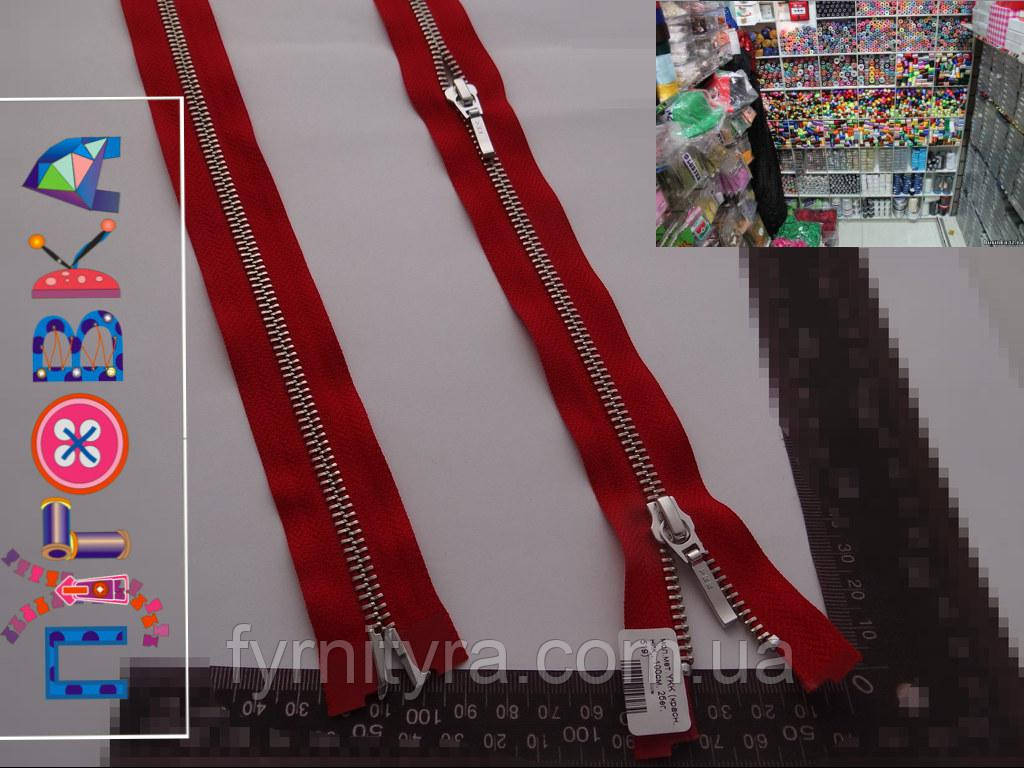 Метал YKK 100cm 519 червона 2 біг No5 нікель, фото 1