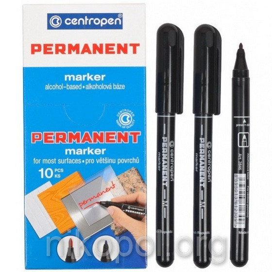 Маркер Перманентный CENTROPEN 2846 Черный, Тонкий — Купить Недорого на ...